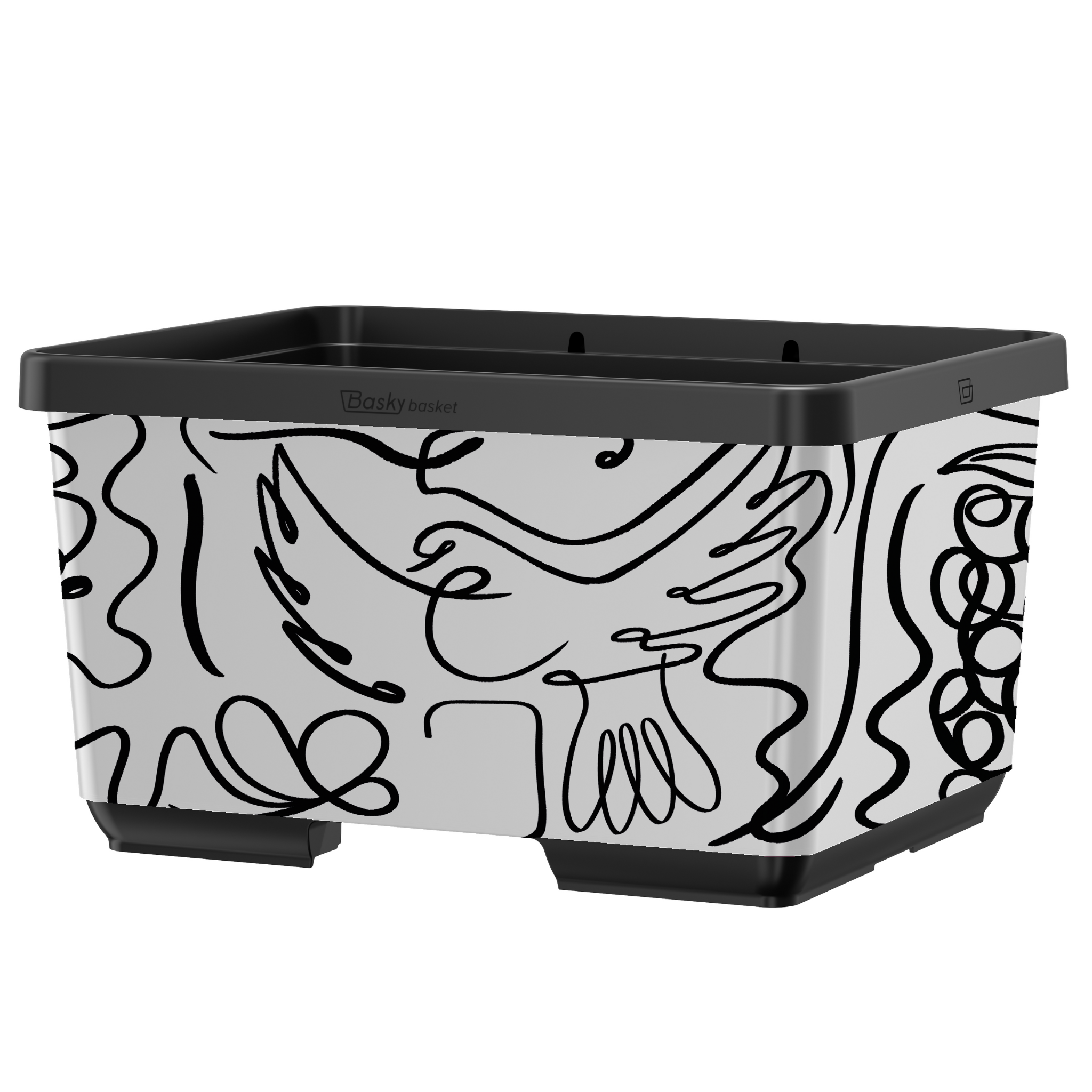 Basky Fietskrat Picasso Line Drawing – Kunstzinnig en Minimalistisch