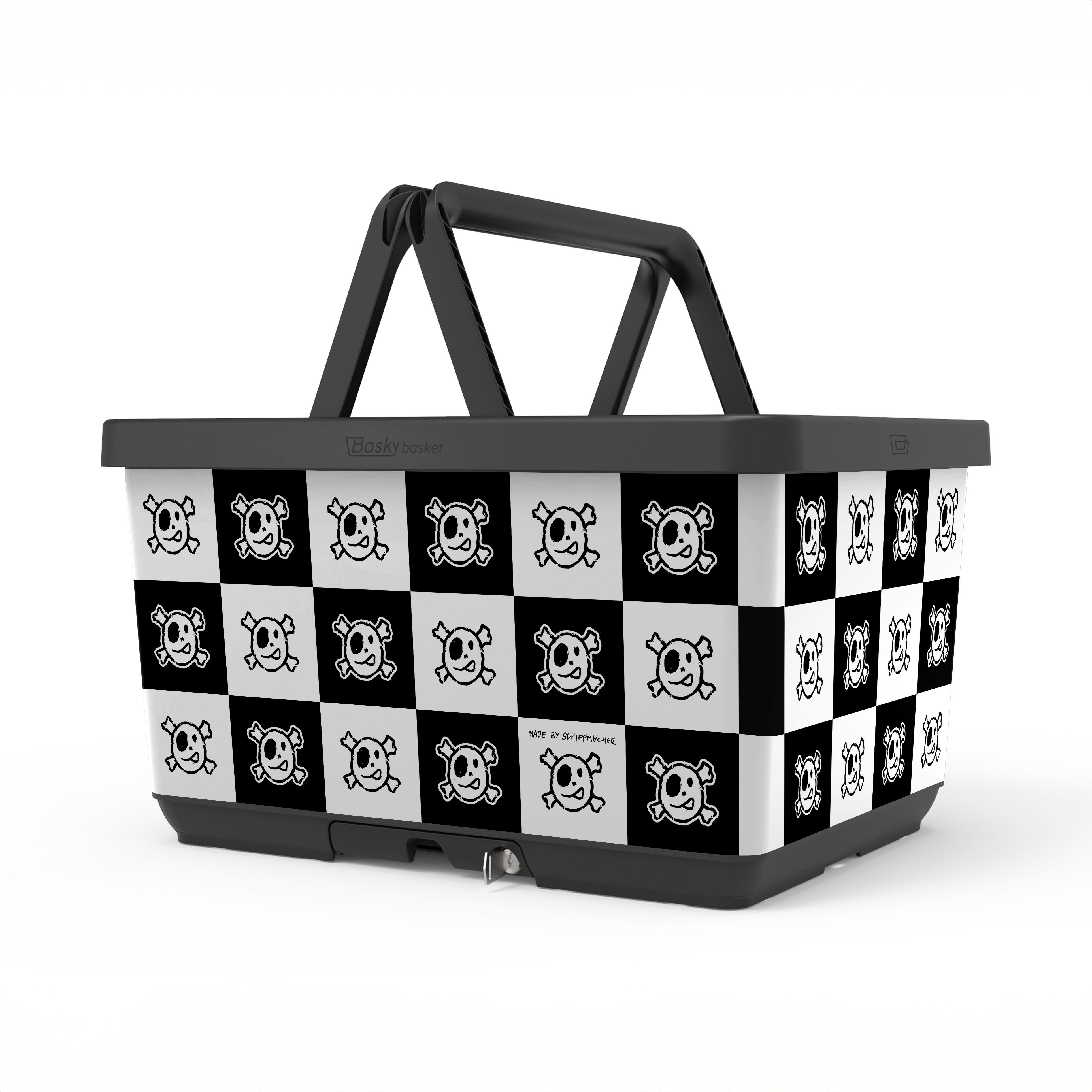 Basky Basket Checkered Skulls