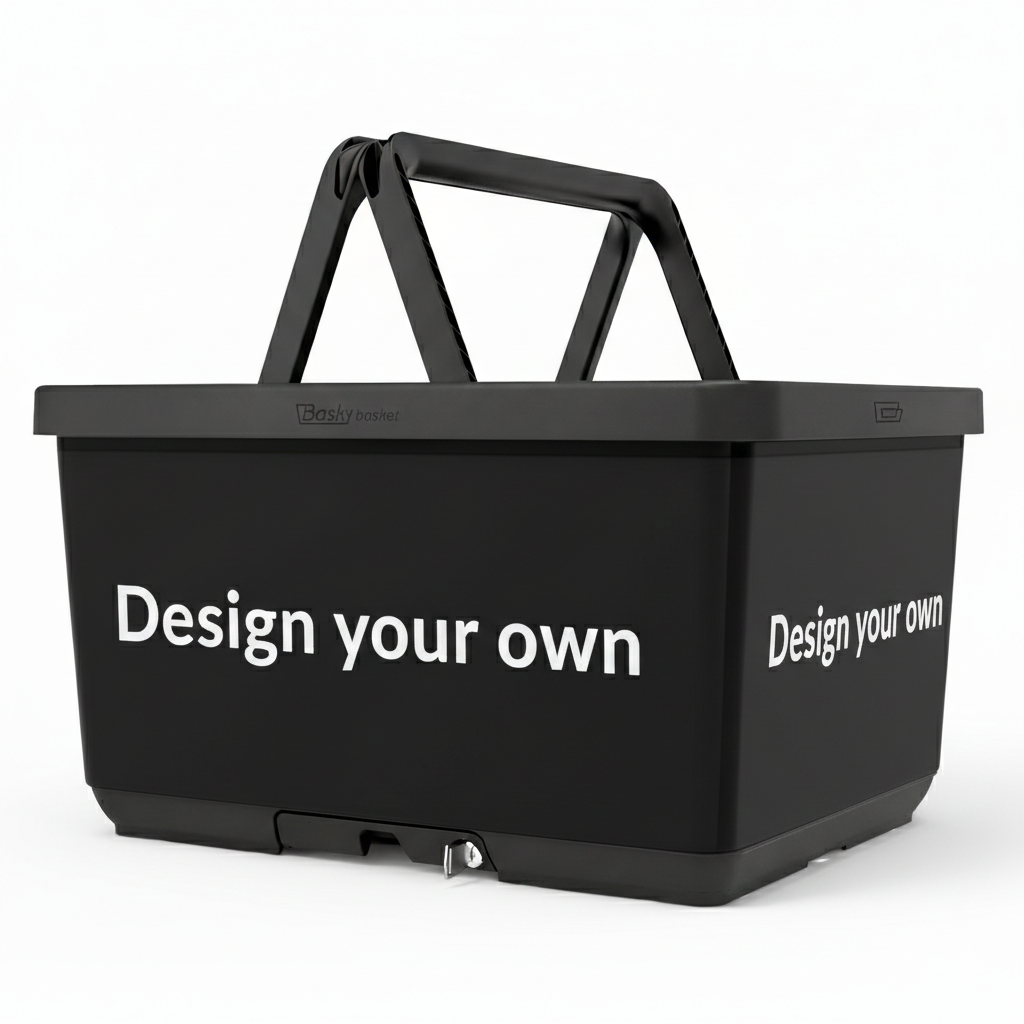 Fahrradkorb, Basky, Personalisiert (Korb + Aufkleber)