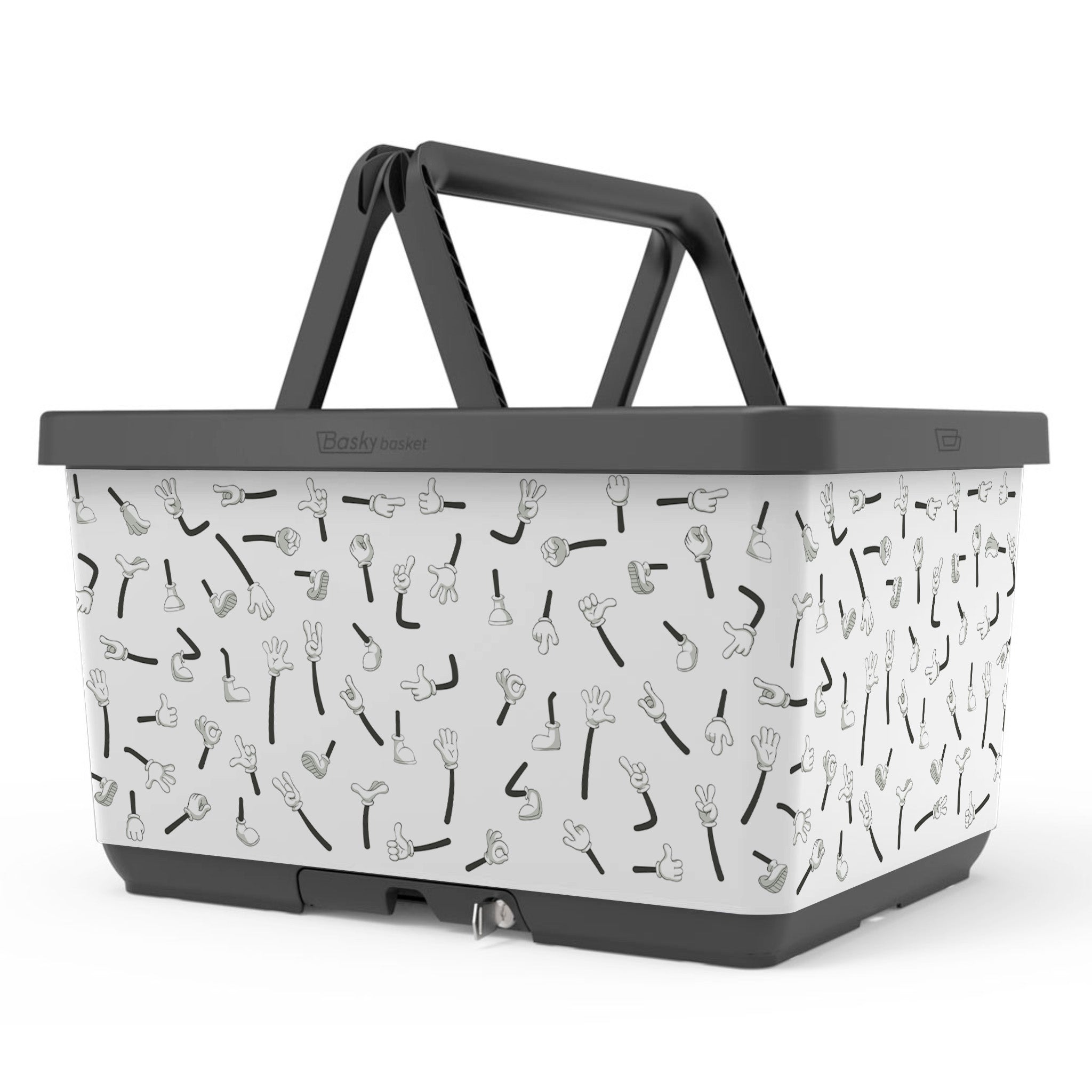 Fahrradkorb Basky Hands On White