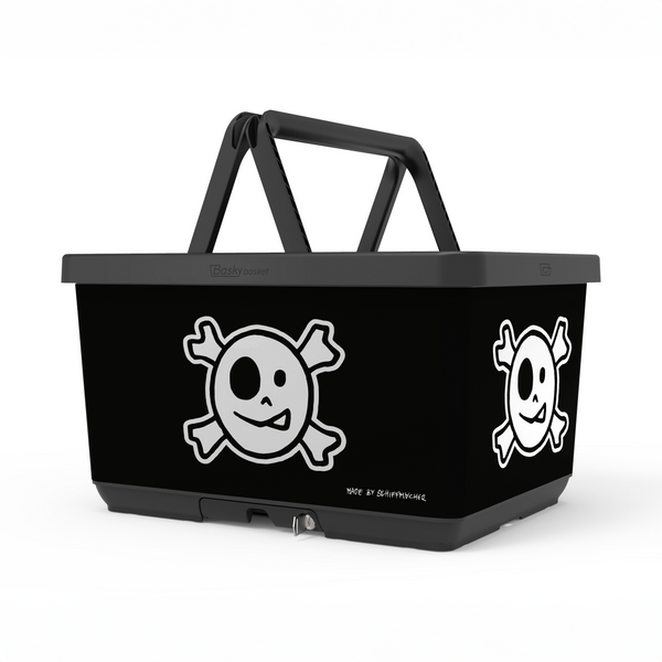 Basky Basket Jolly Rogers Black