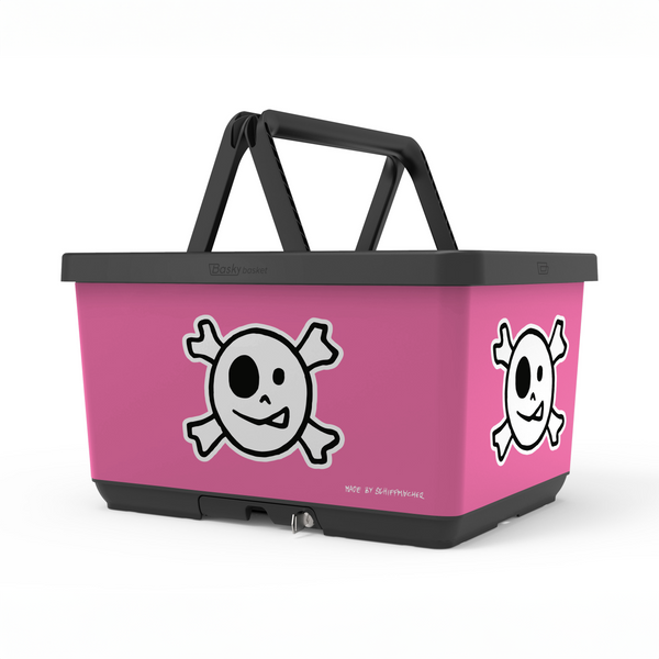 Basky Basket Jolly Rogers Pink