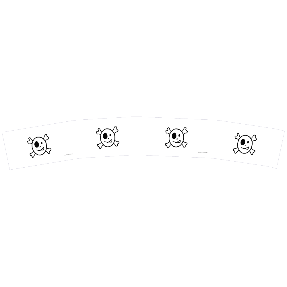 Basky Basket Jolly Rogers White