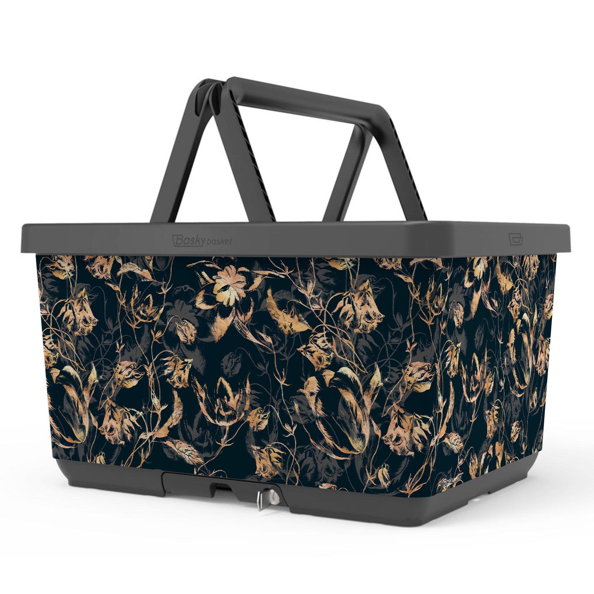 Fahrradkorb Basky Midnight Flower
