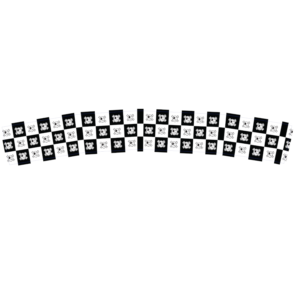 Checkered Skulls Sticker (Dit is een losse sticker)